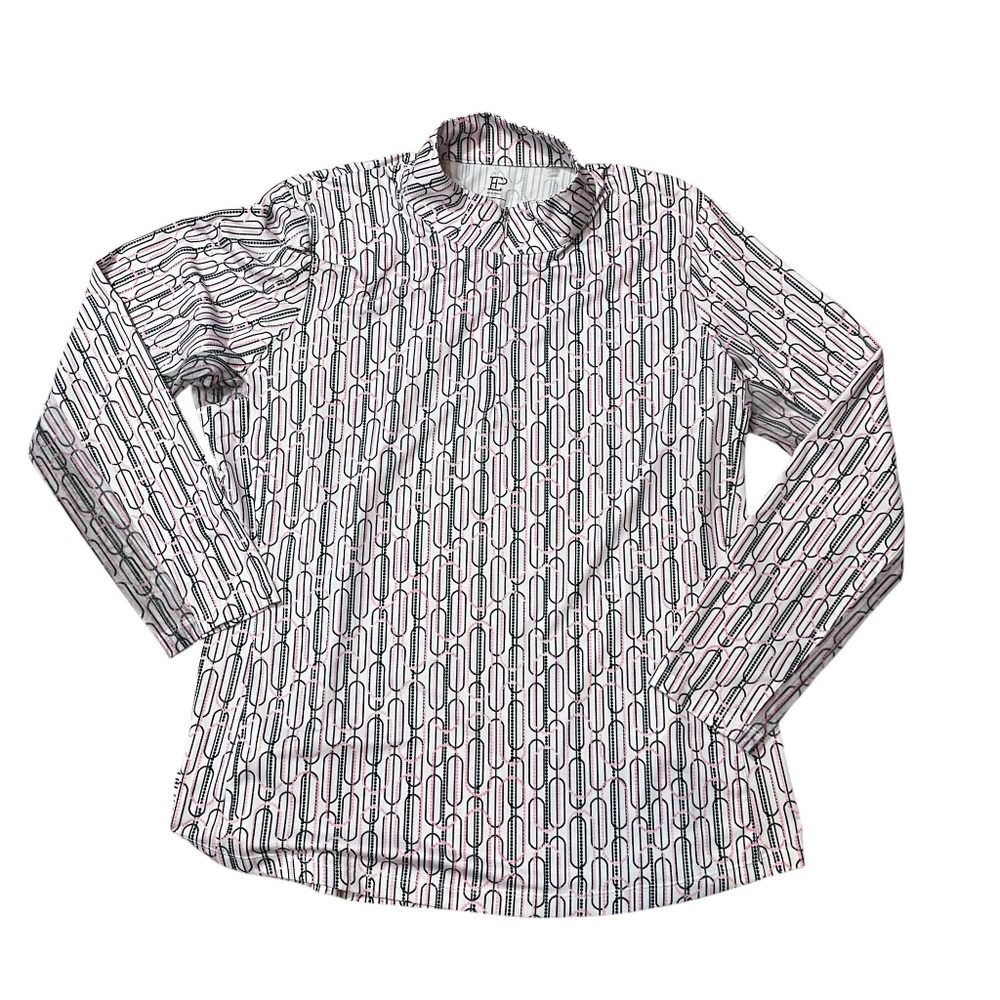 EP XL Long SLeeve Polo Vented Arms 1/4 Zip Poly Spandex Logo on Right Arm‎